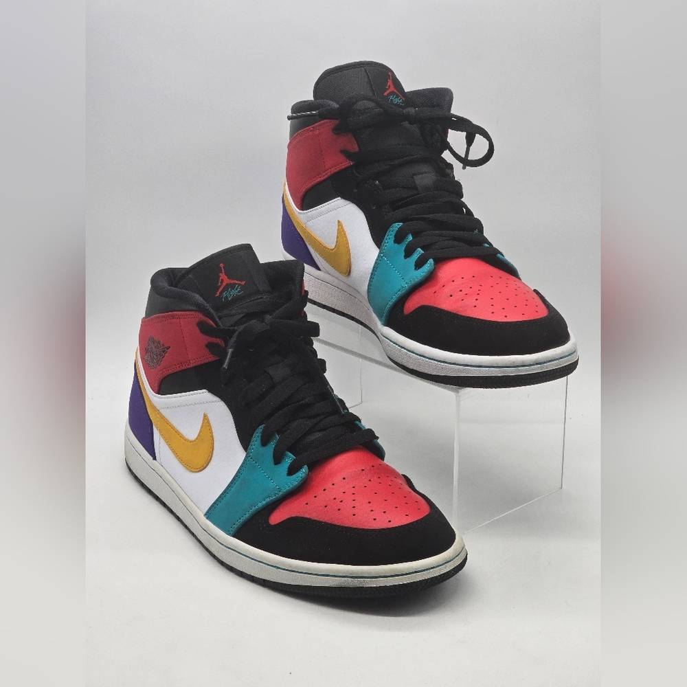 Mens Sneakers Jordan 1 Mid Multicolor 2019 Size 11 Style 554724-125